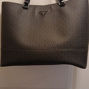 GUESS Charcoal Monogram Tote
